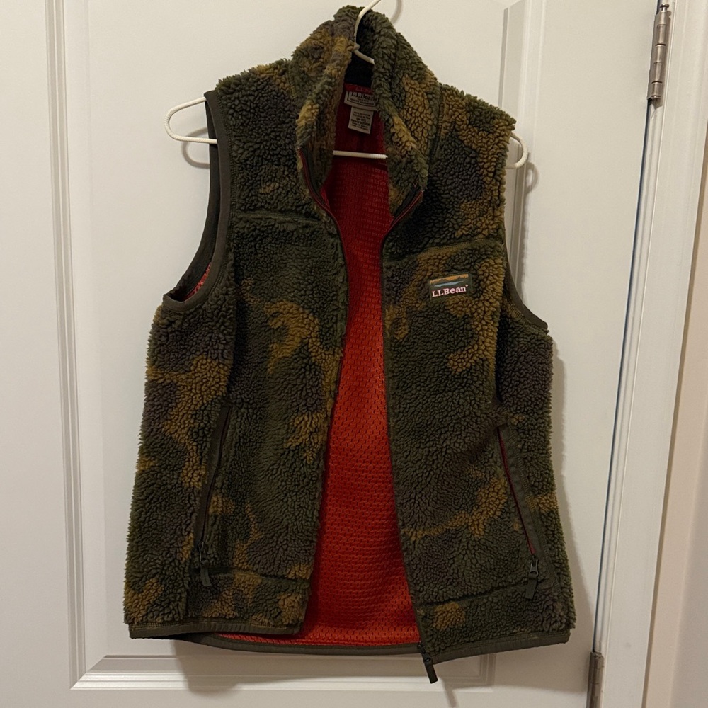 Ll Bean Camo Fleece Vest